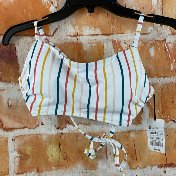 Xhilaration Women’s Bikini Swim Top - Strips Multicolor - Size 34B - Picture 3 of 6